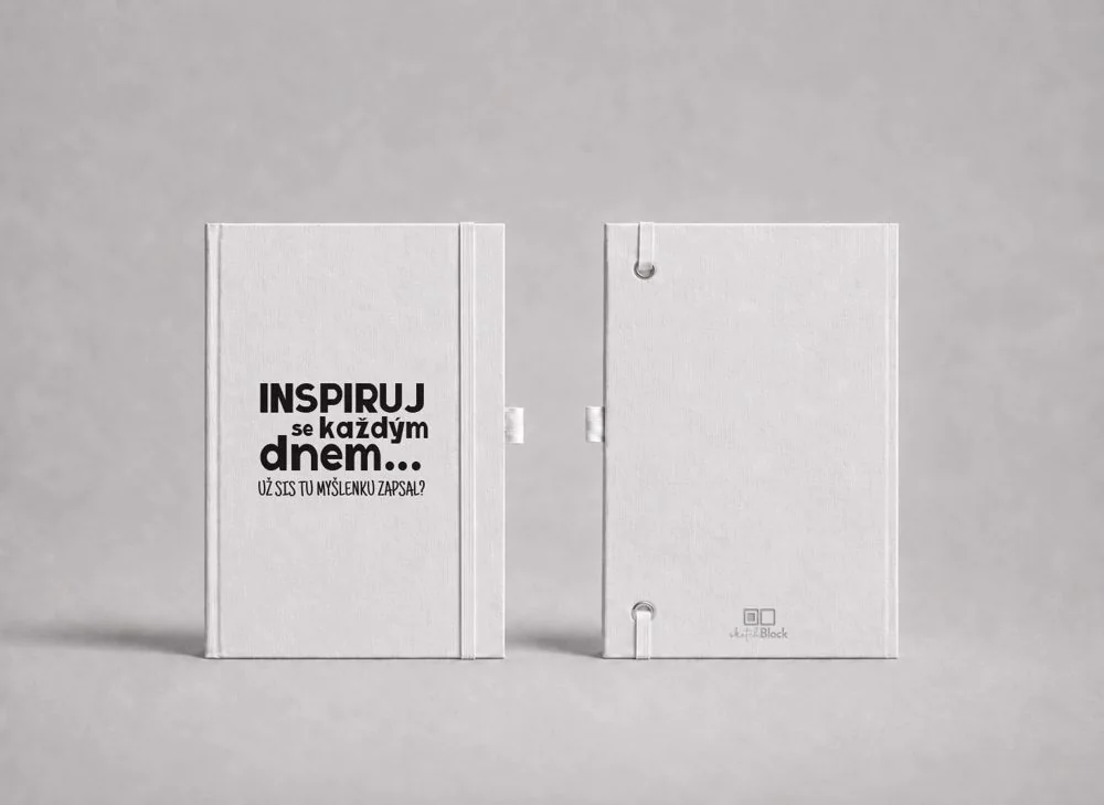 Bílý zápisník „Inspiruj se každým dnem"